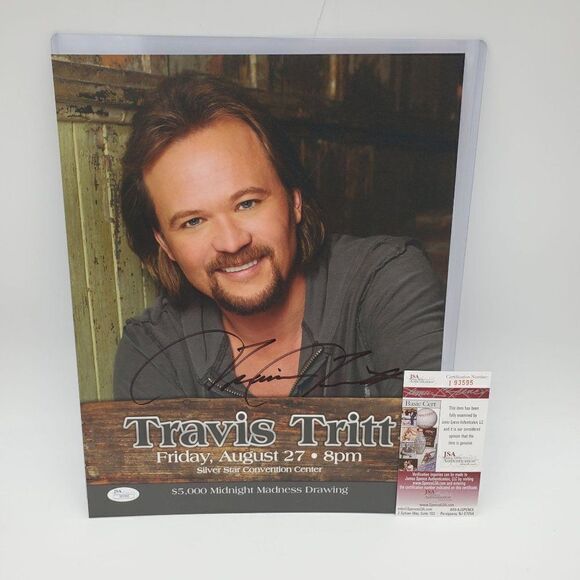 Travis Tritt Signed Photo 11X14 Advertisement From Event Country Music JSA COA - Picture 1 of 6